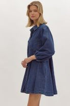 Dark Denim Mini Dress - Sassy Inspiration