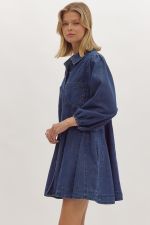 Dark Denim Mini Dress - Sassy Inspiration