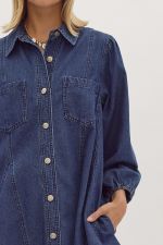 Dark Denim Mini Dress - Sassy Inspiration