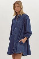 Dark Denim Mini Dress - Sassy Inspiration