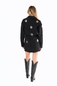 Denim Mini Dress - Black - Sassy Inspiration