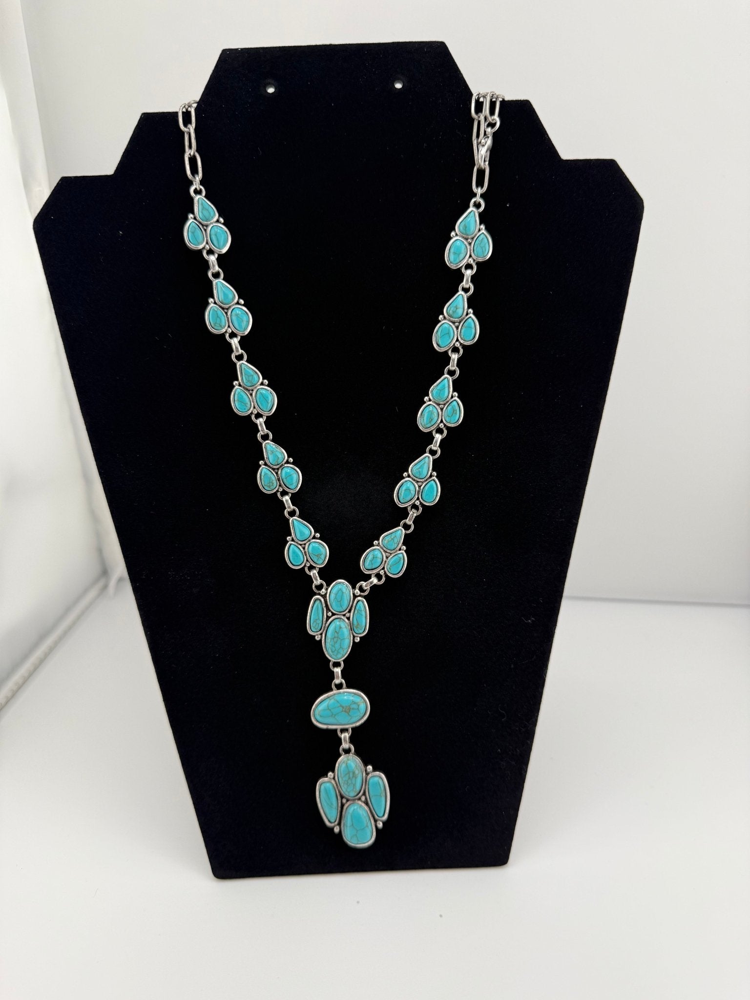 Desert Bloom Turquoise Cluster Necklace - Sassy Inspiration