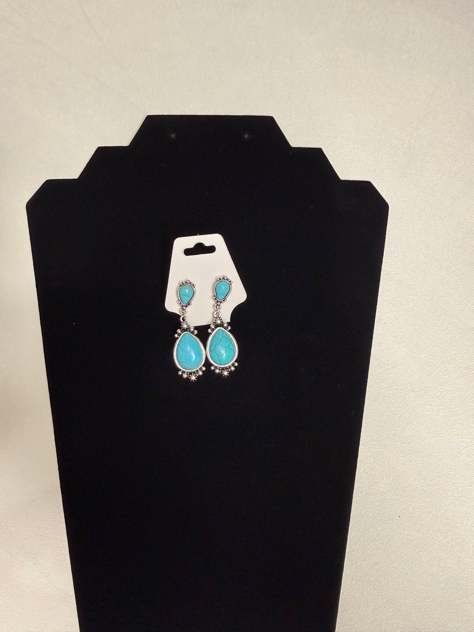 Desert Sky Turquoise Teardrop Earrings - Sassy Inspiration