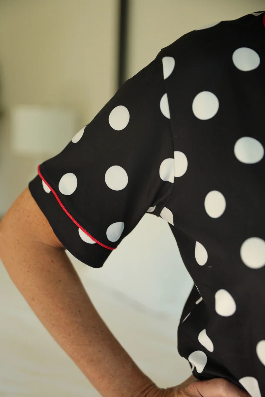 Dotty Darling Polka Dot Ruffle Pajama Set - Sassy Inspiration