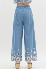 Embroidered Hem Pants - Sassy Inspiration