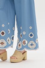 Embroidered Hem Pants - Sassy Inspiration