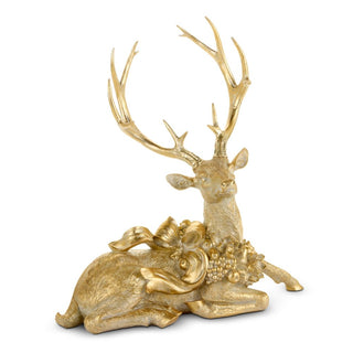 Enchanted Champagne Resting Deer – 19.5" - Sassy Inspiration