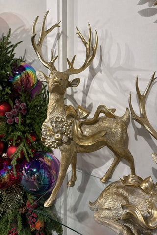 Enchanted Champagne Standing Deer – 28" - Sassy Inspiration