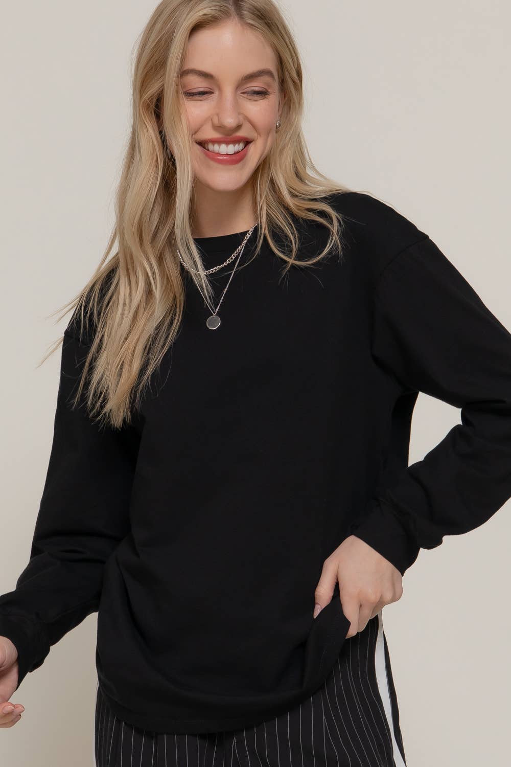 Everyday Essential Long Sleeve Cotton Tee - Sassy Inspiration