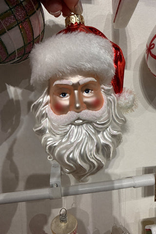 Father Christmas Glass Ornament – 7" - Sassy Inspiration