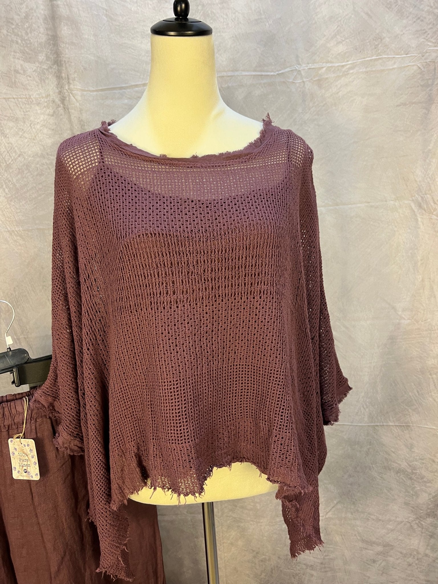 Fish net - Crochet Top with Tank - Plum - Sassy Inspiration
