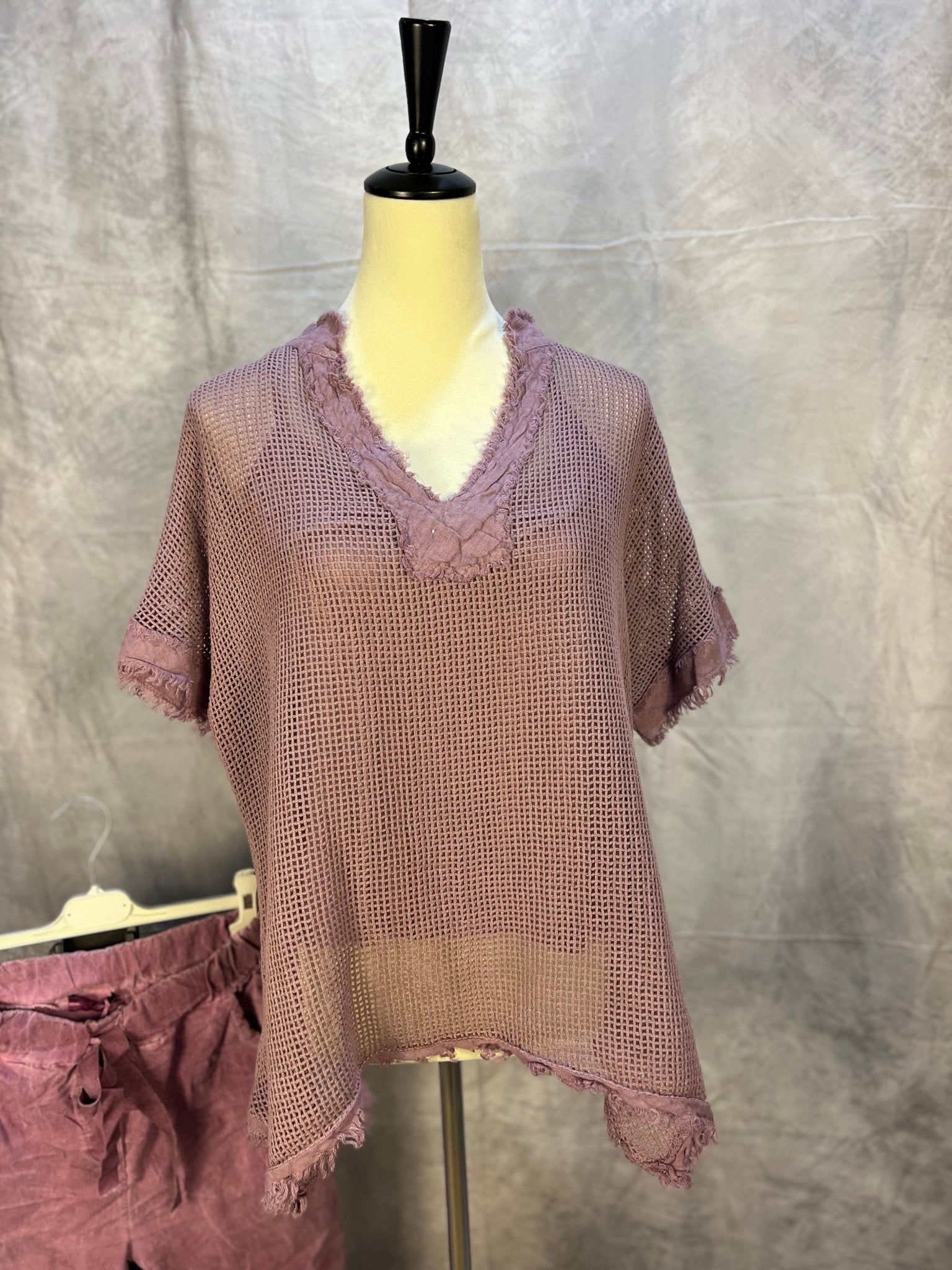 Fishnet Top w/ Tank - Lilac - Sassy Inspiration