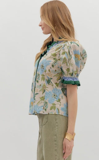Floral Print Top - Sassy Inspiration
