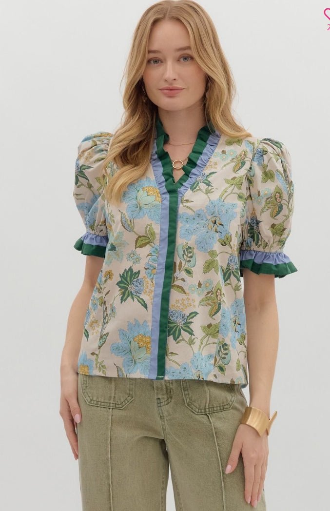 Floral Print Top - Sassy Inspiration