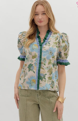 Floral Print Top - Sassy Inspiration
