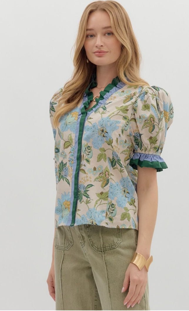 Floral Print Top - Sassy Inspiration