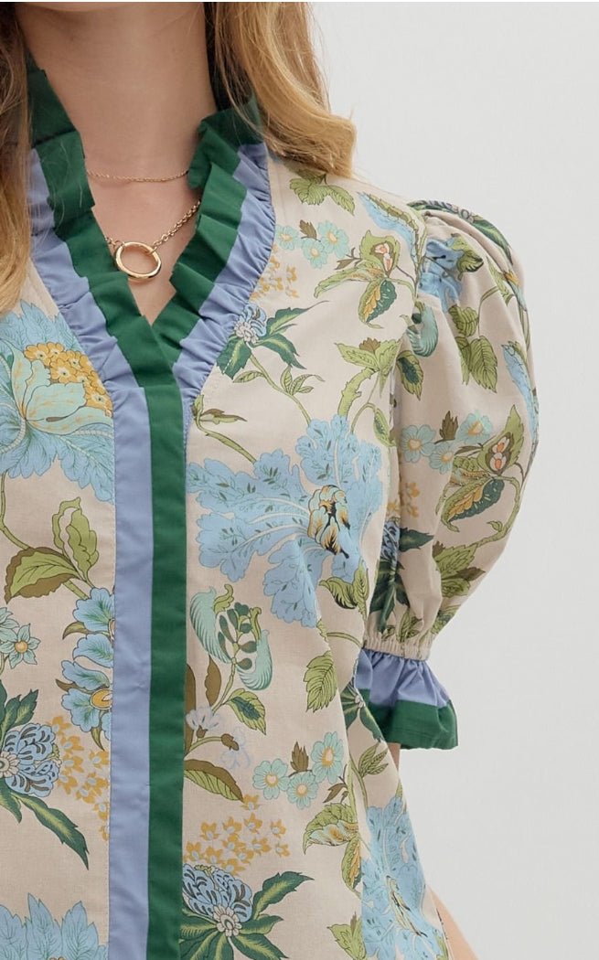 Floral Print Top - Sassy Inspiration