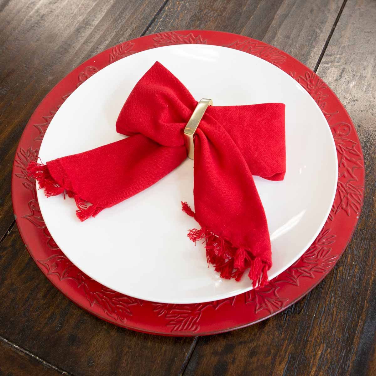 Fringe Napkin in Red - Sassy Inspiration