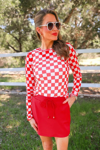 Game Day Performance Skort – Red - Sassy Inspiration