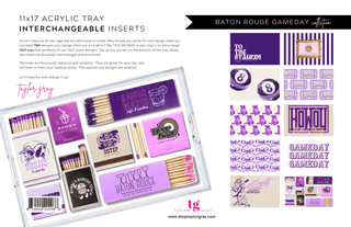 Gameday Baton Rouge Tray Insert Set – Set of 10 (11x17) - Sassy Inspiration