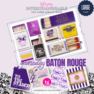 Gameday Baton Rouge Tray Insert Set – Set of 10 (11x17) - Sassy Inspiration