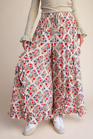 Garden Wander Ruffle Hem Pants - Sassy Inspiration