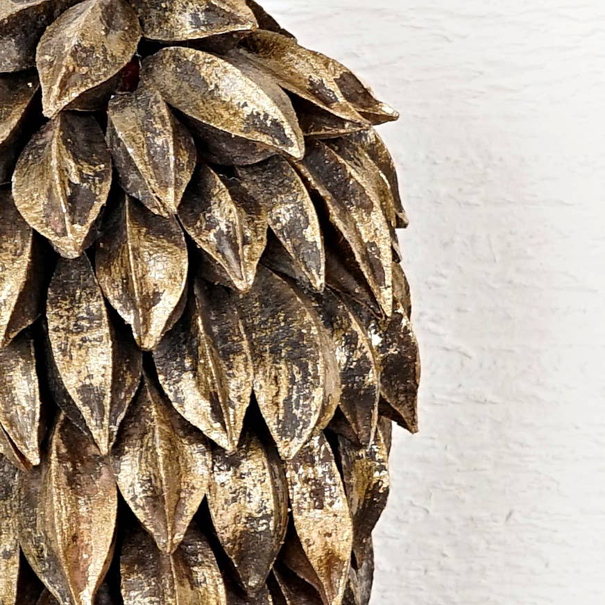 Gold Brush Star Pods Cone Ornament - Sassy Inspiration