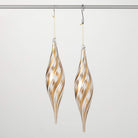 GOLD CLEAR FINIAL ORNAMENT SET S/2 - Sassy Inspiration