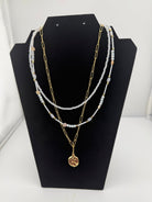 Golden Sand Layered Beaded Necklace - Sassy Inspiration