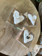 Hand Painted Heart on Lucite block 2’x2’ - Sassy Inspiration