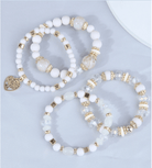 Heart Shaped Alloy Glass Beaded Bracelet - Sassy Inspiration