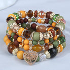 Heart Shaped Alloy Glass Beaded Bracelet - Sassy Inspiration