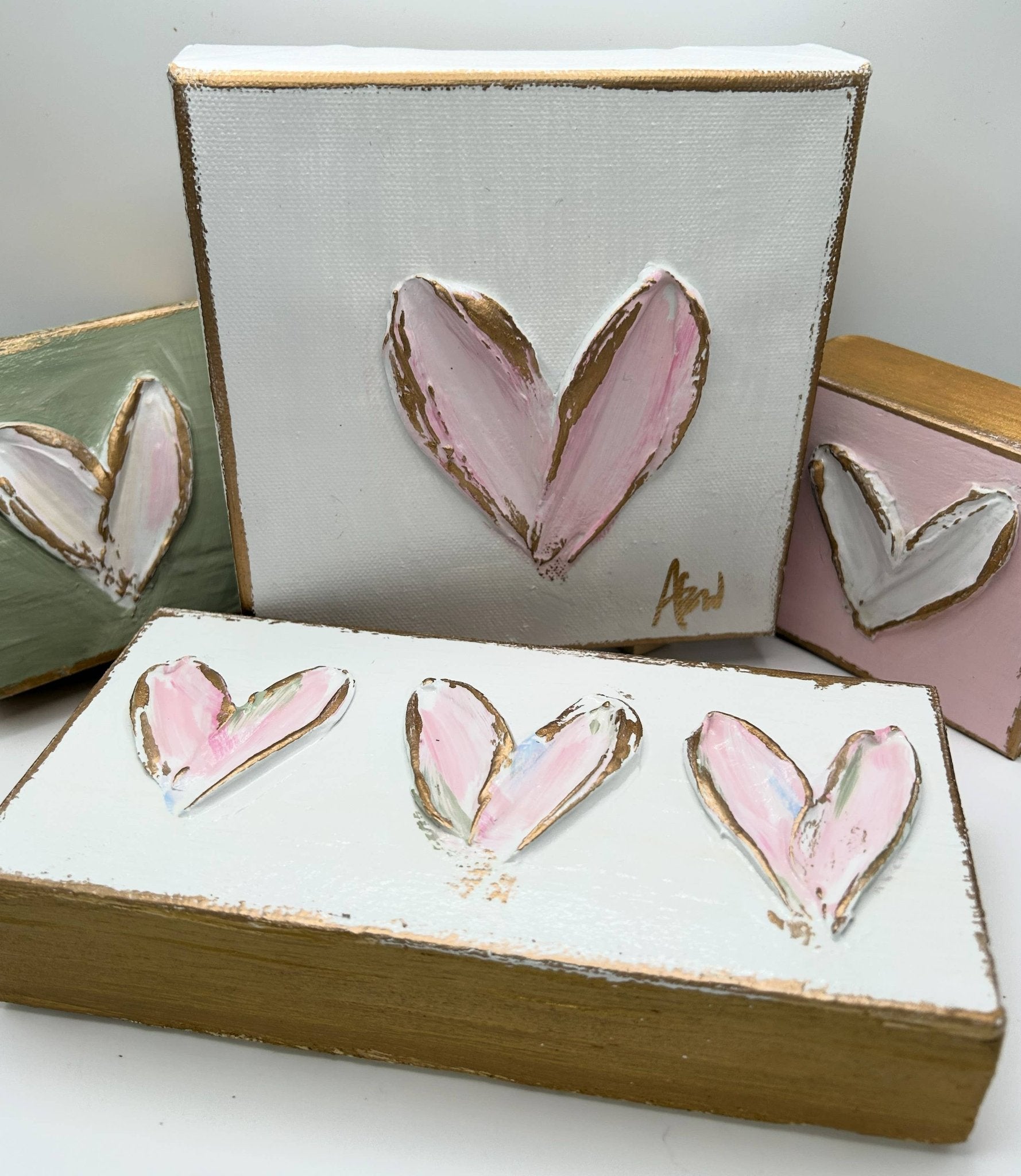 Heart trio block | valentine | pastel | xoxo | love - Sassy Inspiration