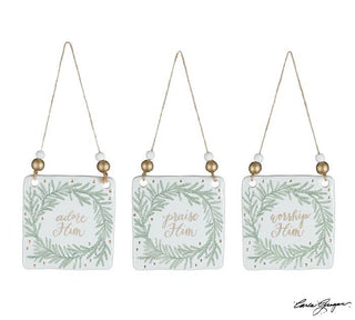 HOLIDAY IMPRESSIONS MESSAGE ORNAMENTS S/3 - Sassy Inspiration