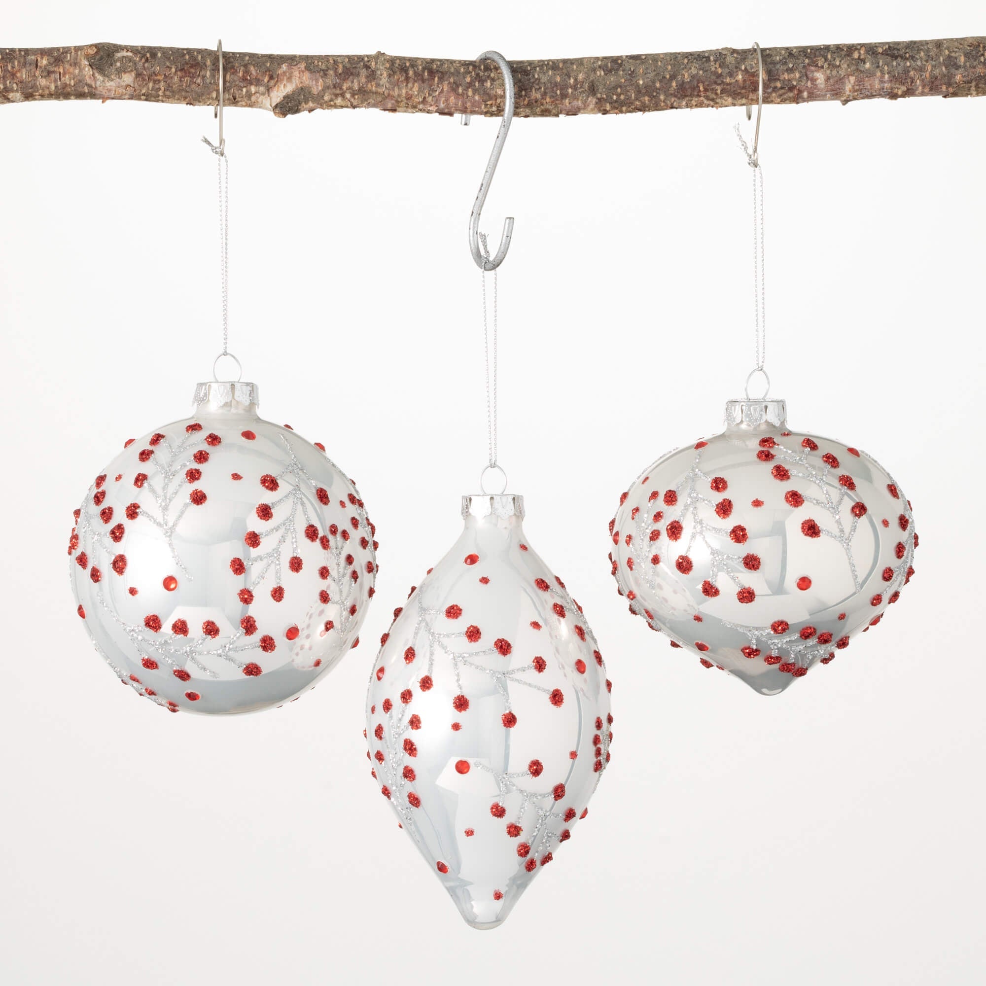 HOLLY BERRY ORNAMENT SET OF 3 - Sassy Inspiration