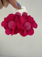 Hot Pink Blossom Statement Earrings - Sassy Inspiration