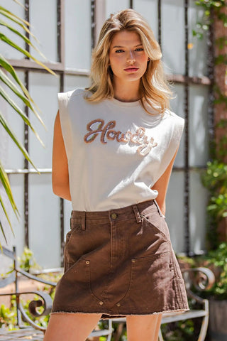 Howdy Fringe Graphic Tank - Sassy Inspiration