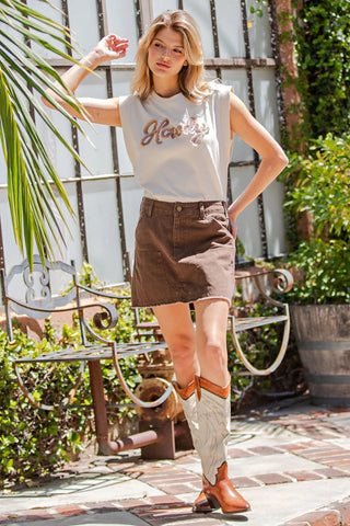 Howdy Fringe Graphic Tank - Sassy Inspiration