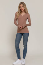 Jane Long Sleeve V - neck Top - Sassy Inspiration