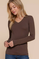 Jane Long Sleeve V - neck Top - Sassy Inspiration