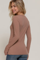 Jane Long Sleeve V - neck Top - Sassy Inspiration