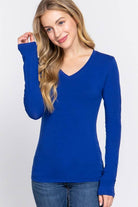Jane Long Sleeve V - neck Top - Sassy Inspiration