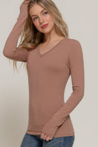 Jane Long Sleeve V - neck Top - Sassy Inspiration