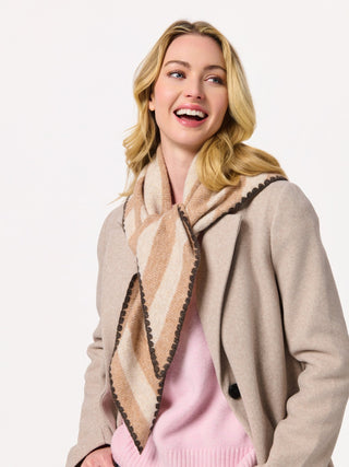 Joy Large Triangle Scarf – Oatmeal - Sassy Inspiration