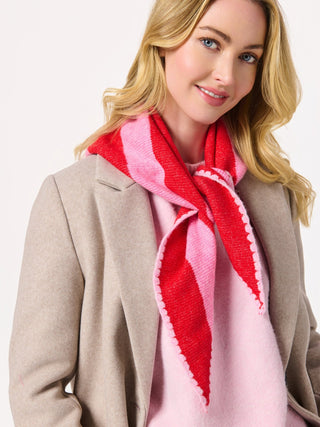 Joy Small Triangle Scarf – Red - Sassy Inspiration