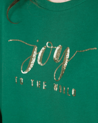 Joy to the World Sequin Sweatshirt - Sassy Inspiration