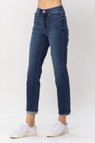Judy Blue Cool Denim Cuffed Boyfriend Jean - Sassy Inspiration