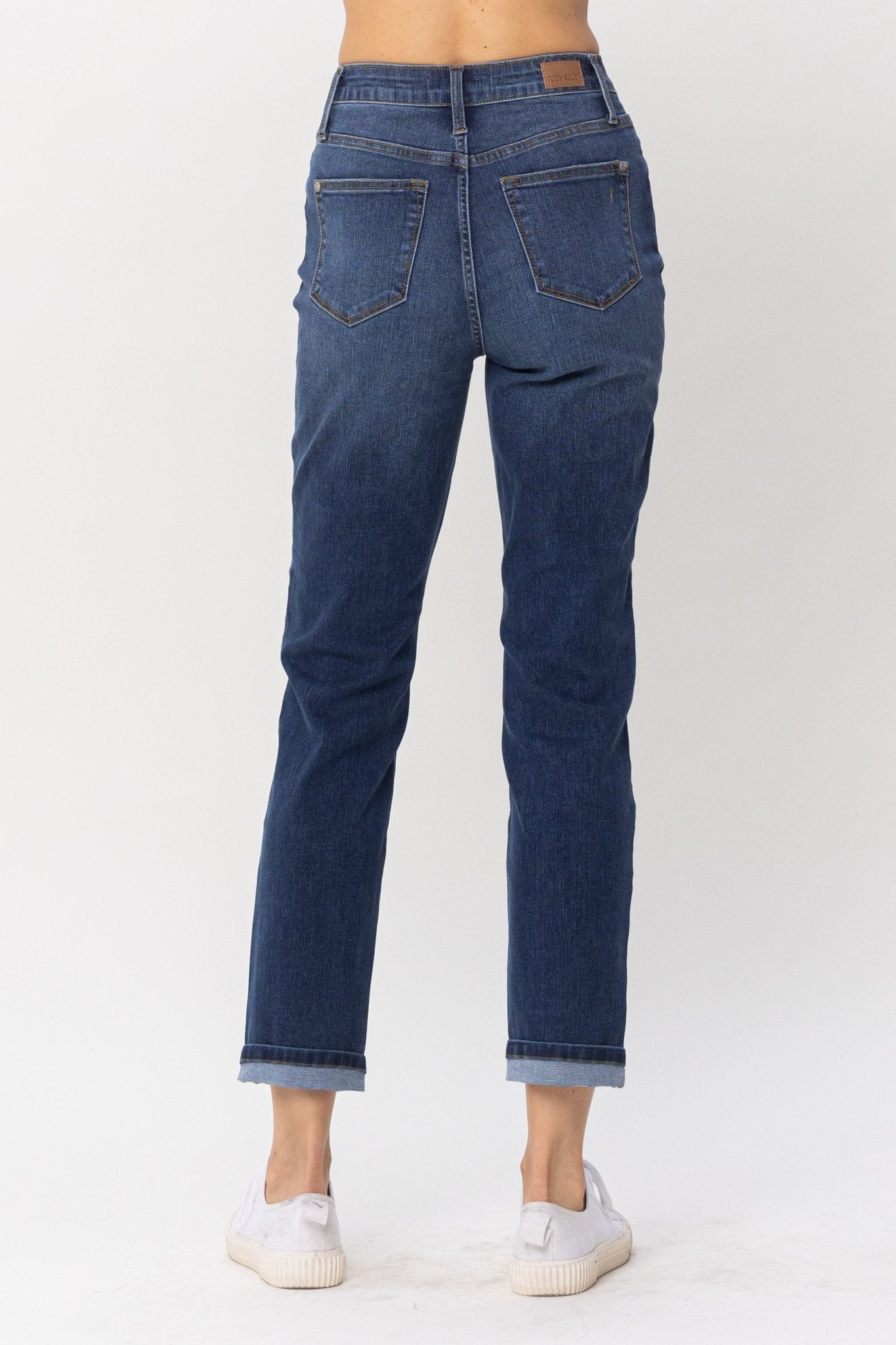 Judy Blue Cool Denim Cuffed Boyfriend Jean - Sassy Inspiration