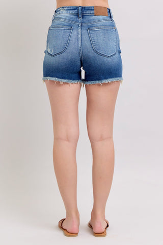 Judy Blue High Waist V - front Shorts W Shield Pockets - Sassy Inspiration