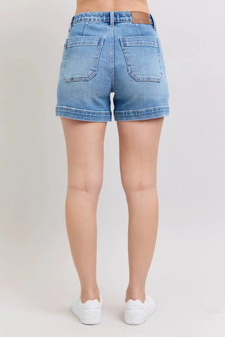 Judy Blue High Waist Vintage Wash Jogger Shorts - Sassy Inspiration